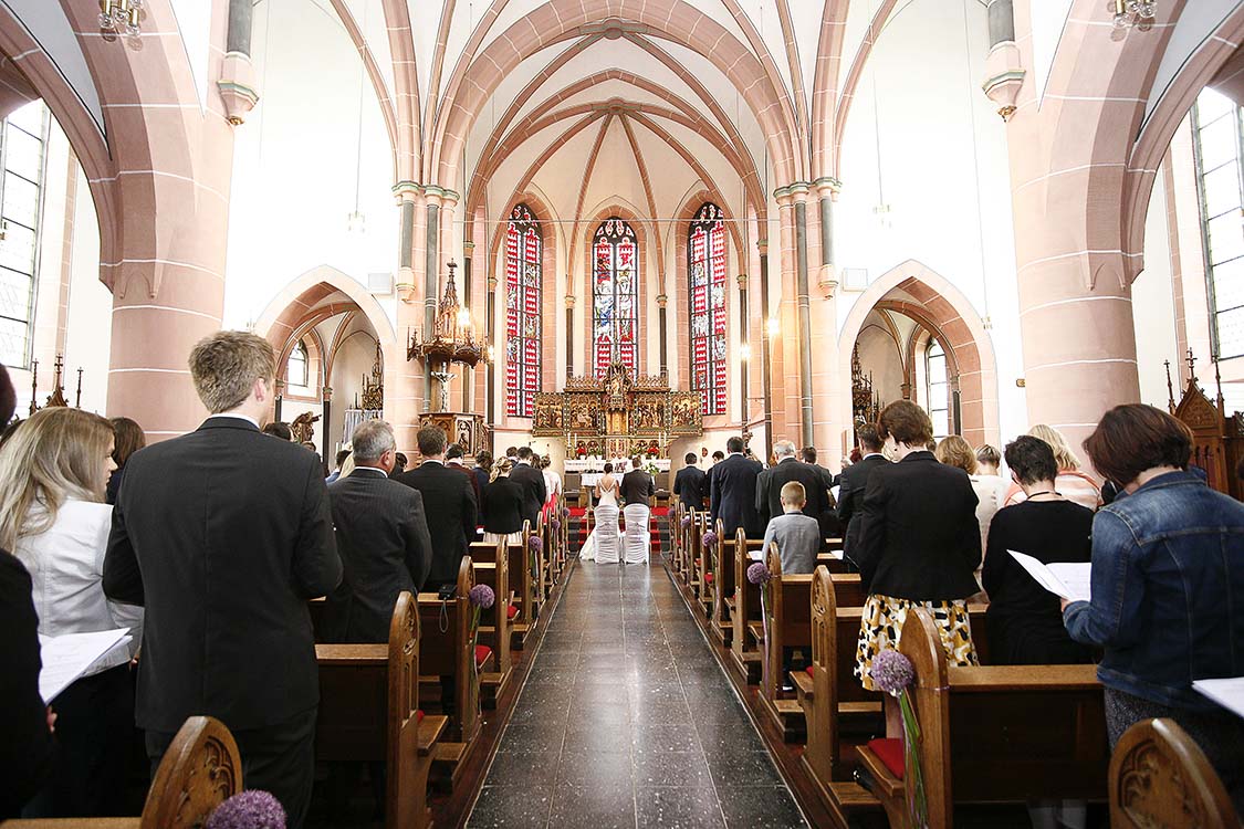 Foto, Trauung in der Stadtkirche, Hochzeit in Baden-Baden