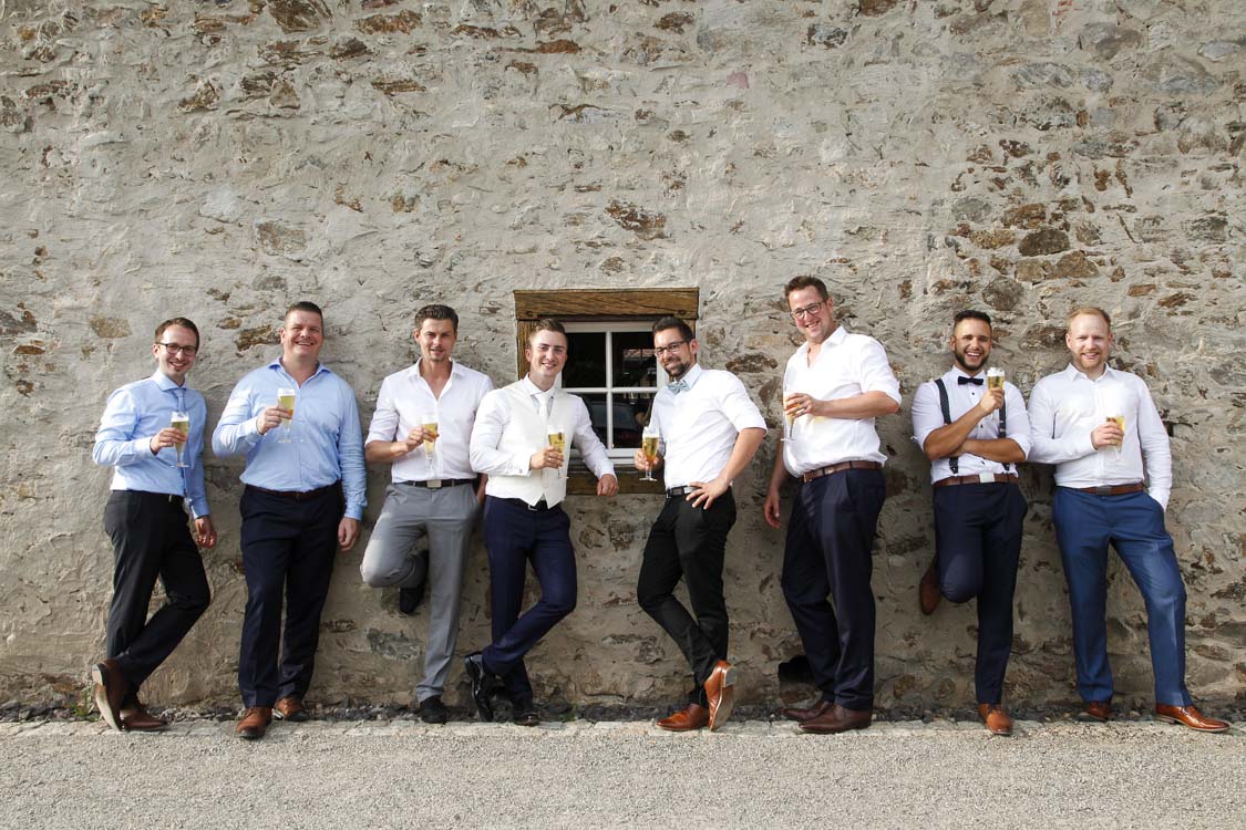 gutgelaunte Jungs - Gruppenfotos Hochzeitsfotograf im Hunsrück