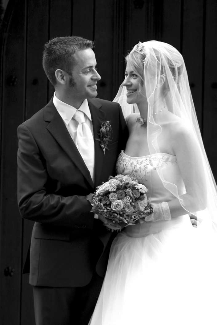 Hochzeitsfotos in Schwarz-Weiß